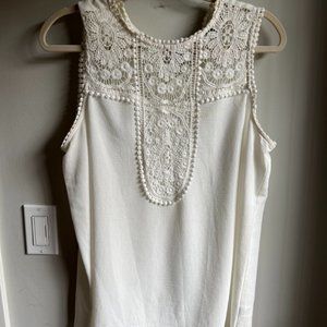 Nordstrom White Crochet Blouse